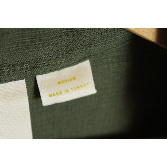 Maeve by Anthropologie Olive Green V-Neck Pocket Utility Shirt Top Medium - Picture 3 of 5